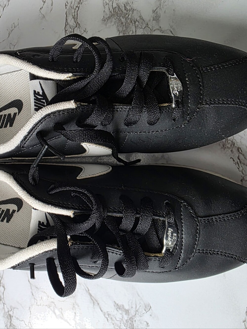 Nike Cortez basic leather black white sz 7.5 - Picture 12 of 12